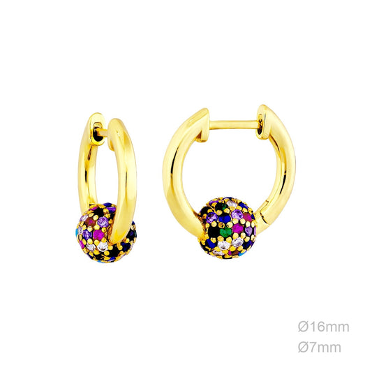 Pendientes Latón Chapado en Oro