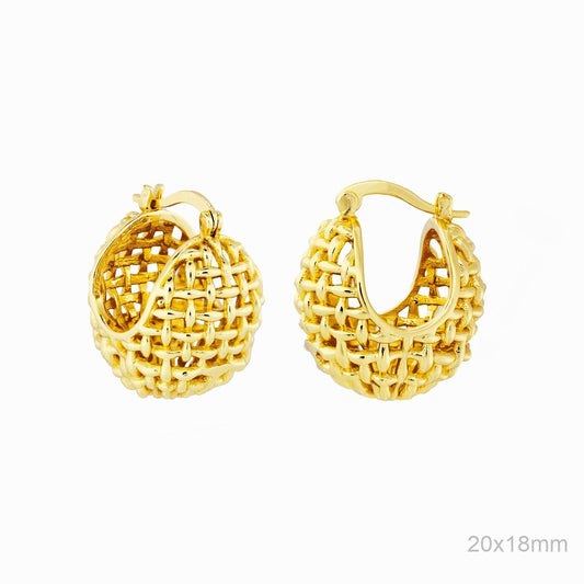 Pendientes Latón Chapado en Oro