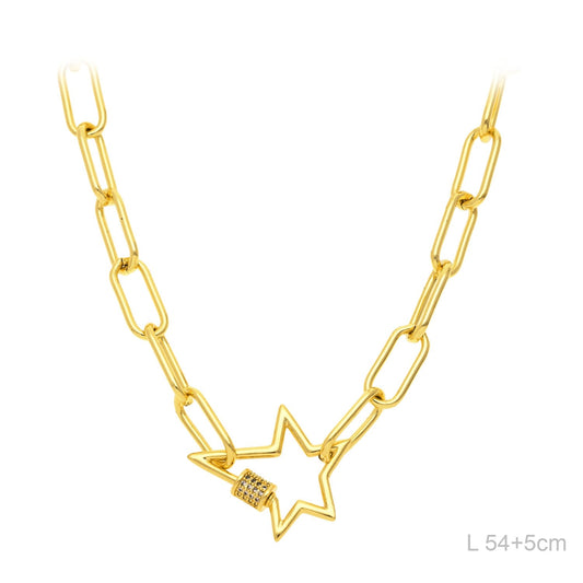Collar Latón Chapado en Oro