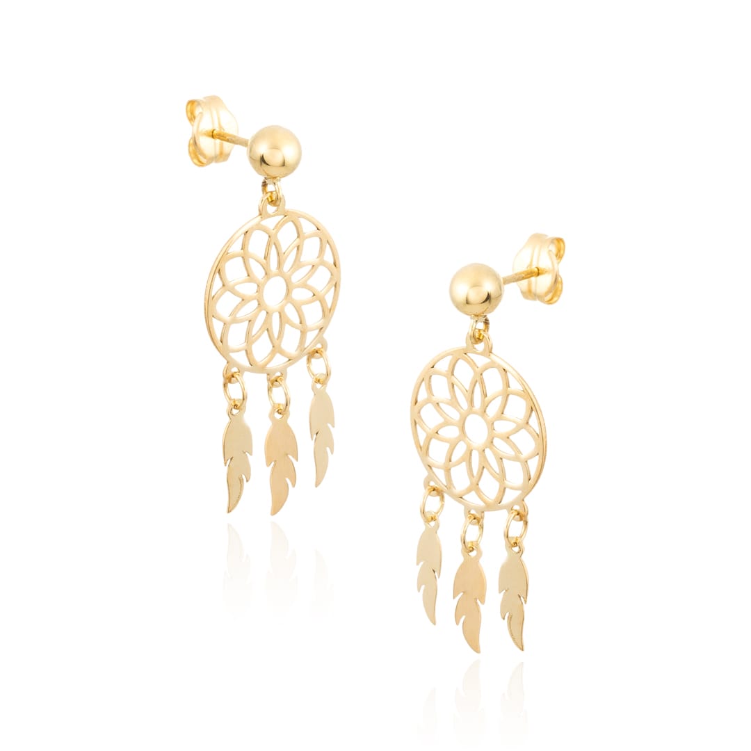 Pendientes ATRAPASUEÑOS en Oro de 18 Ktes.