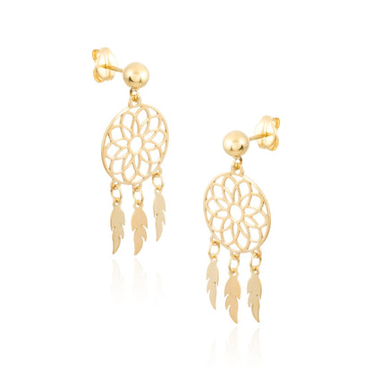 Pendientes ATRAPASUEÑOS en Oro de 18 Ktes.