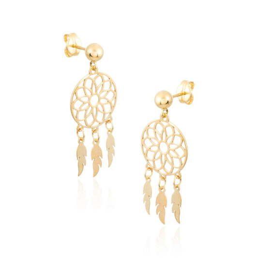 Pendientes ATRAPASUEÑOS en Oro de 18 Ktes.