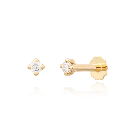 Piercing tragus garra Circonita en oro de 18 Ktes.