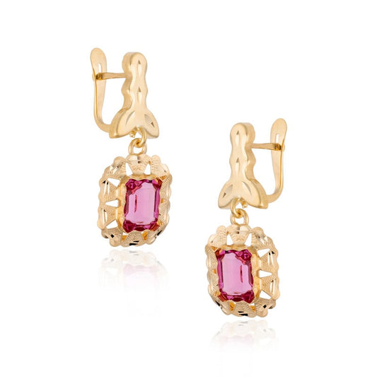 Pendientes Cubanas en Oro de 18 Ktes.