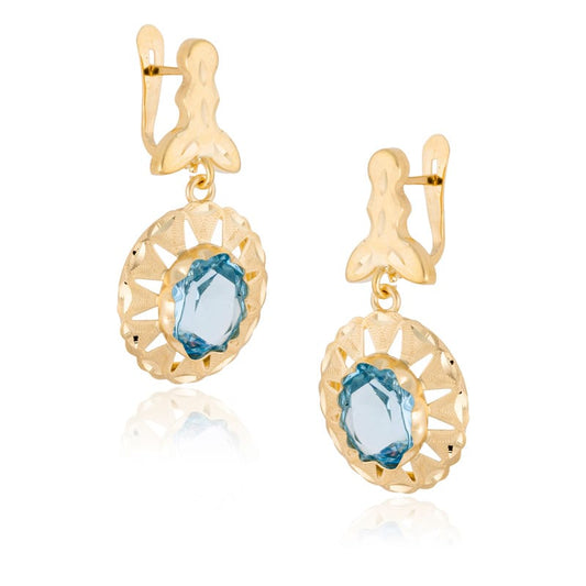 Pendientes Cubanas en Oro de 18 Ktes.