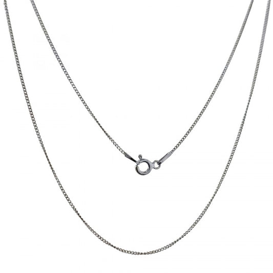 Cadena Barbada 40 cm. en Plata de Ley