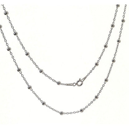 Cadena de Bolitas 40 cm en Plata de Ley