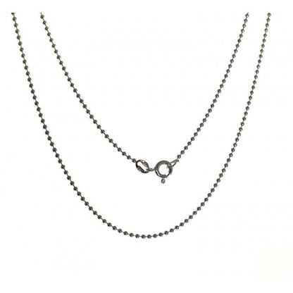 Cadena Bolitas 40 cm en Plata de Ley