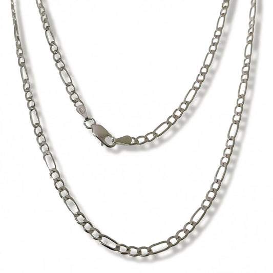 Cadena Alternada 40 cm. en Plata de Ley