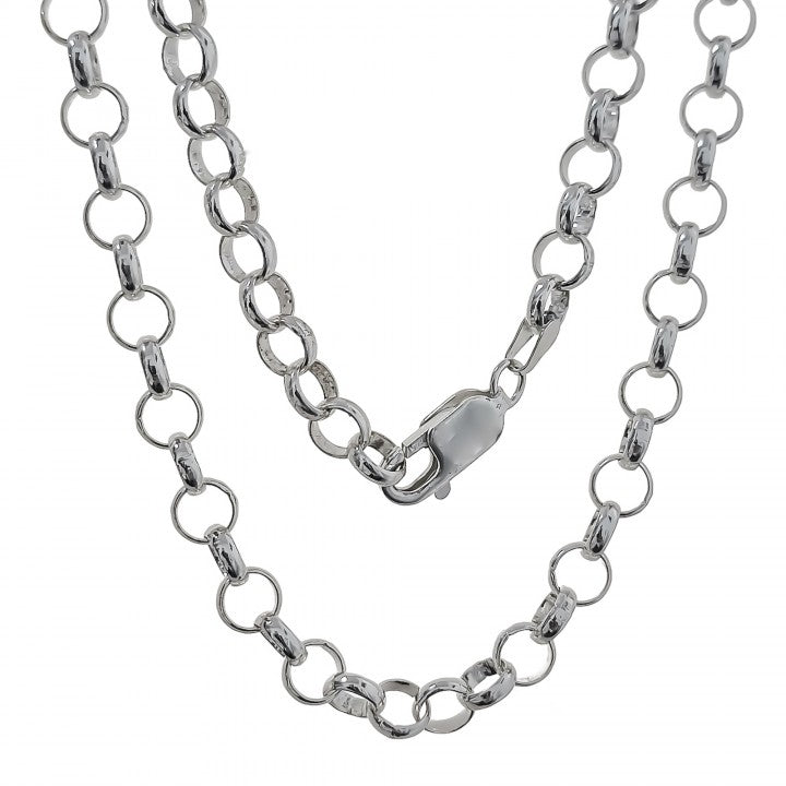 Cadena Rolo 80 cm en Plata de Ley
