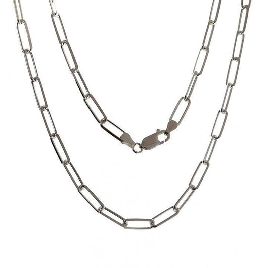 Cadena Forzada Alargada 60 cm en Plata de Ley