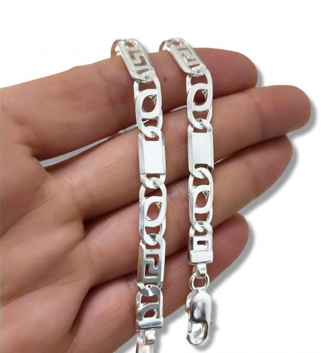 Cadena Caballero 60 cm en Plata de Ley