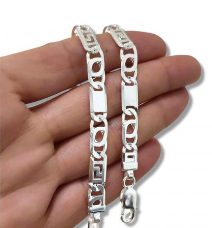 Cadena Caballero 60 cm en Plata de Ley
