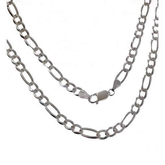 Cadena Alternada 50 cm en Plata de Ley