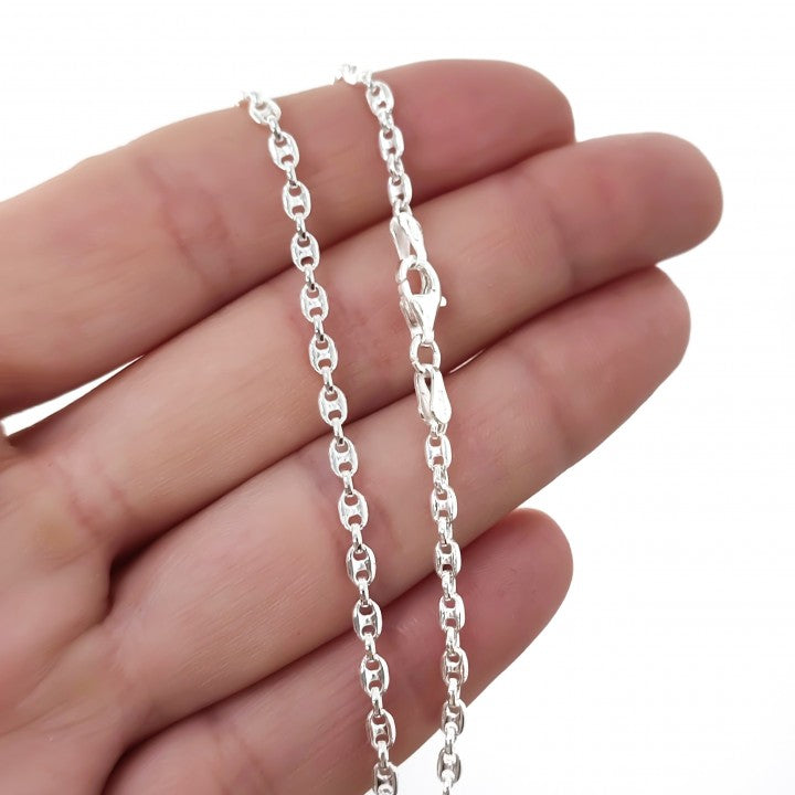 Cadena Calabrote 50 cm en Plata de Ley