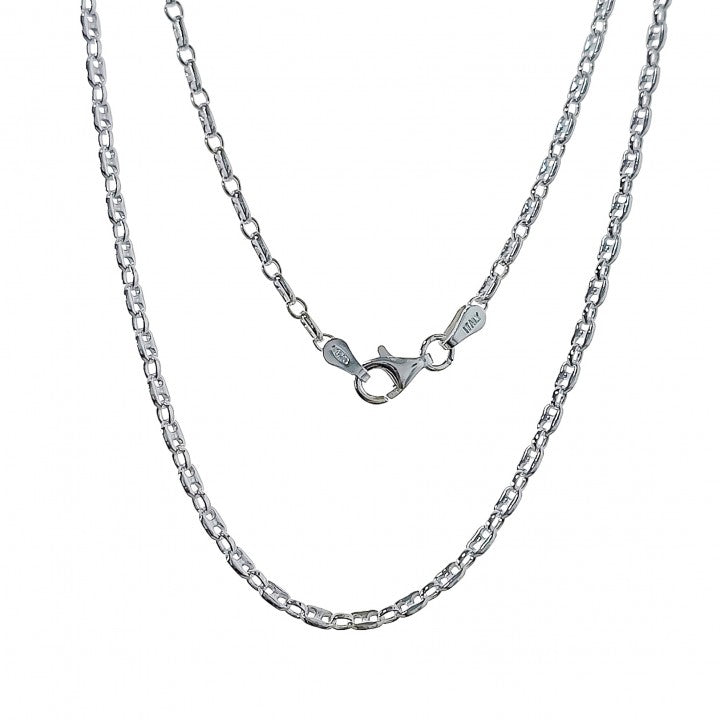 Cadena Calabrote 50 cm en Plata de Ley