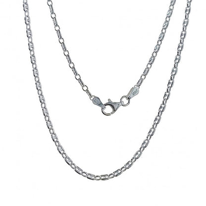 Cadena Calabrote 50 cm en Plata de Ley