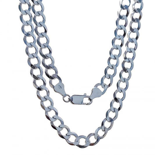 Cadena Barbada 50 cm en Plata de Ley