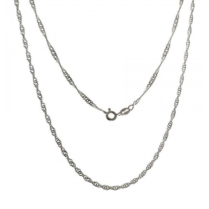 Cadena Singapur 45 cm en Plata de Ley