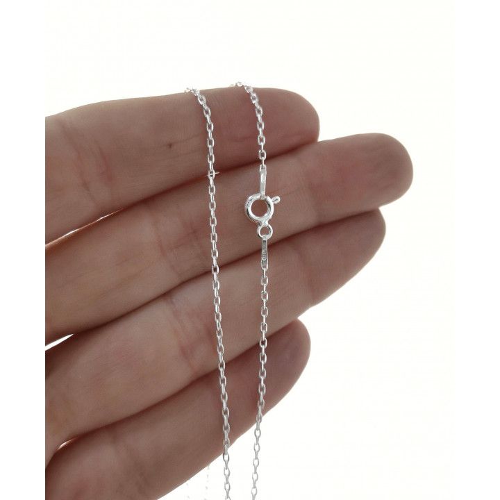 Cadena Forzada 45 cm en Plata de Ley