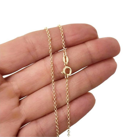 Cadena Rolo 45 cm en Plata de Ley Chapada en Oro