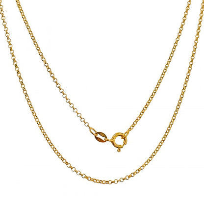 Cadena Rolo 45 cm en Plata de Ley Chapada en Oro