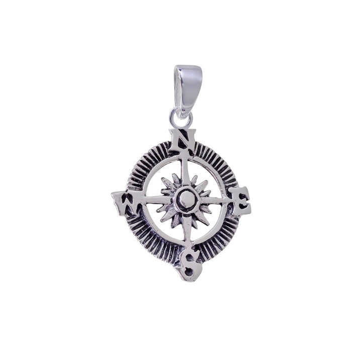 Colgante Rosa de los Vientos en Plata de Ley