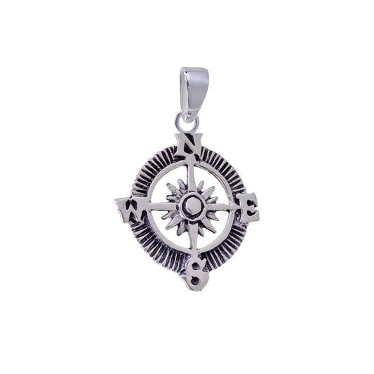 Colgante Rosa de los Vientos en Plata de Ley