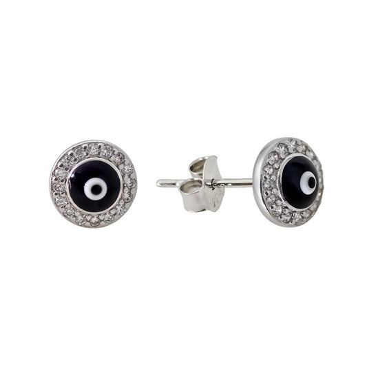 Pendientes Ojo Turco en Plata de Ley