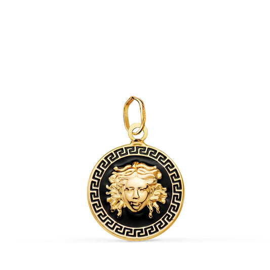 Medalla Tipo Versace Greca en Oro 18 Ktes.