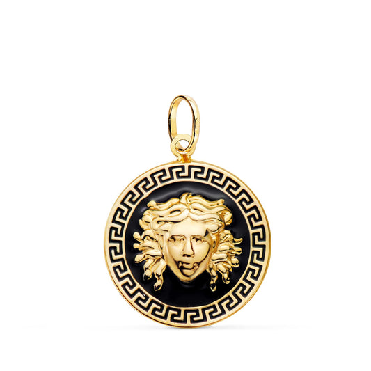 Medalla Tipo Versace Greca en Oro 18 Ktes.