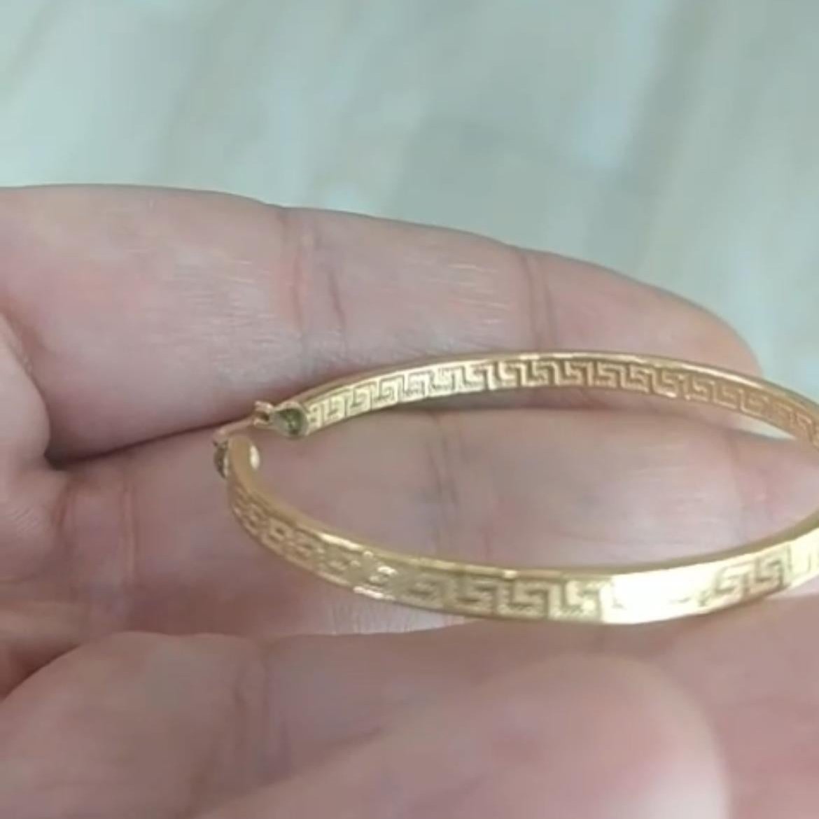Pendientes Grecas tipo Versace en Oro 18 Ktes.