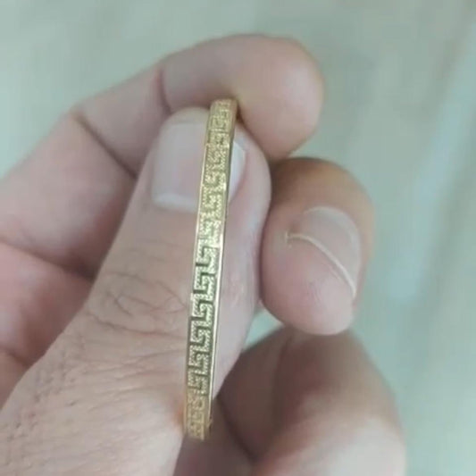 Pendientes Grecas tipo Versace en Oro 18 Ktes.