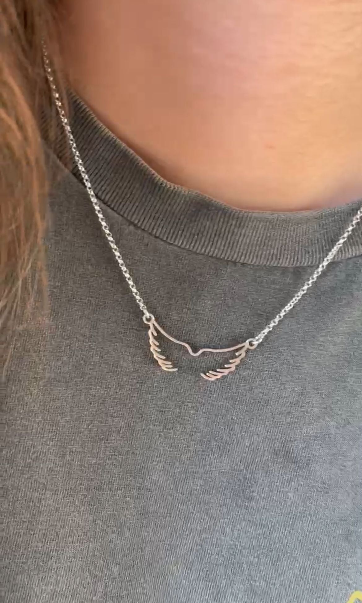 Colgante Alas de Ángel Duki en Plata de Ley