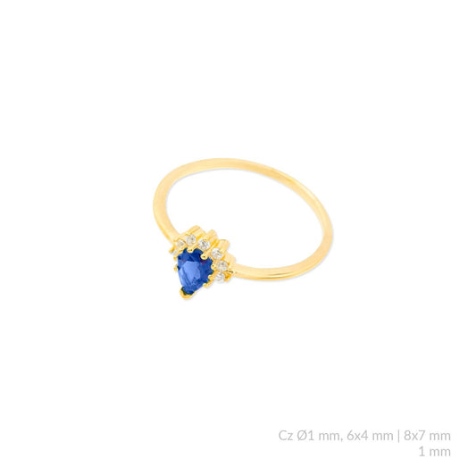 Anillo de Plata de Ley con circonitas