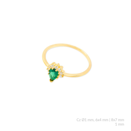 Anillo de Plata de Ley con circonitas