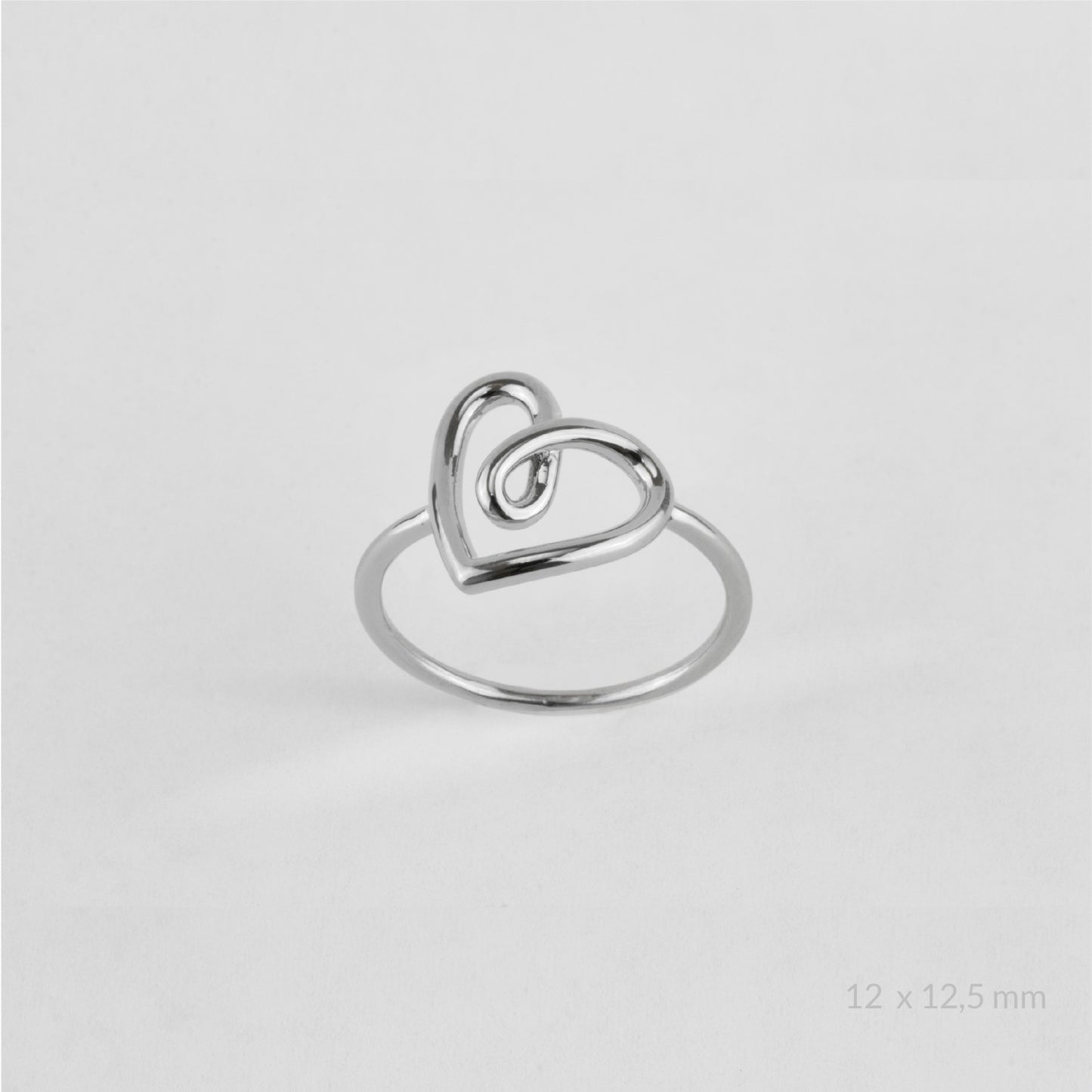 Anillo Corazón en Plata de Ley