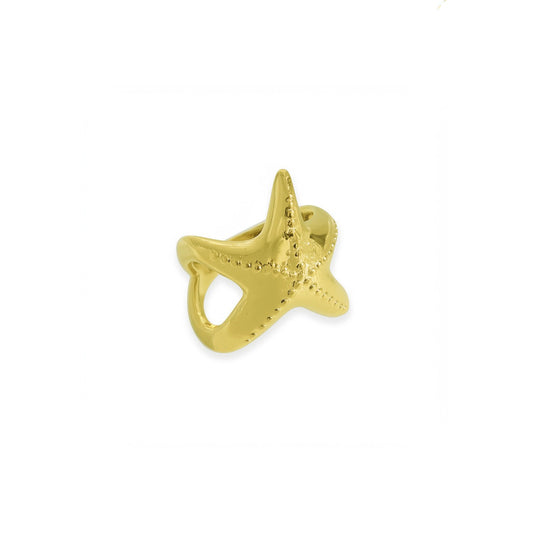 Anillo Estrella de Mar Chapado ACERO