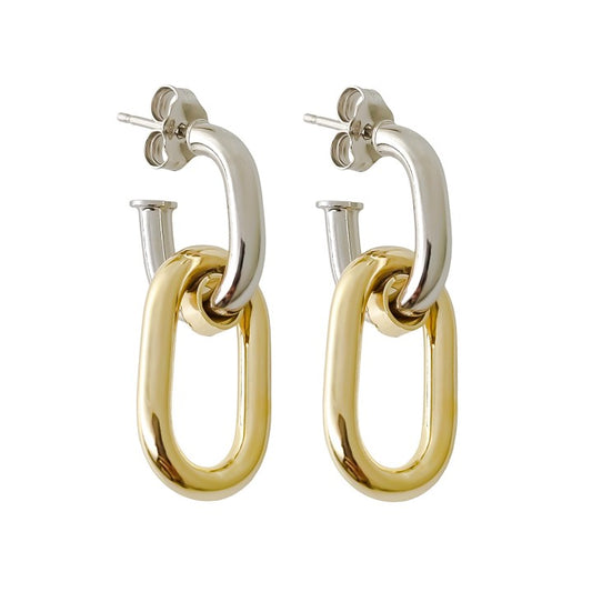 Pendientes Bicolor Ovalados