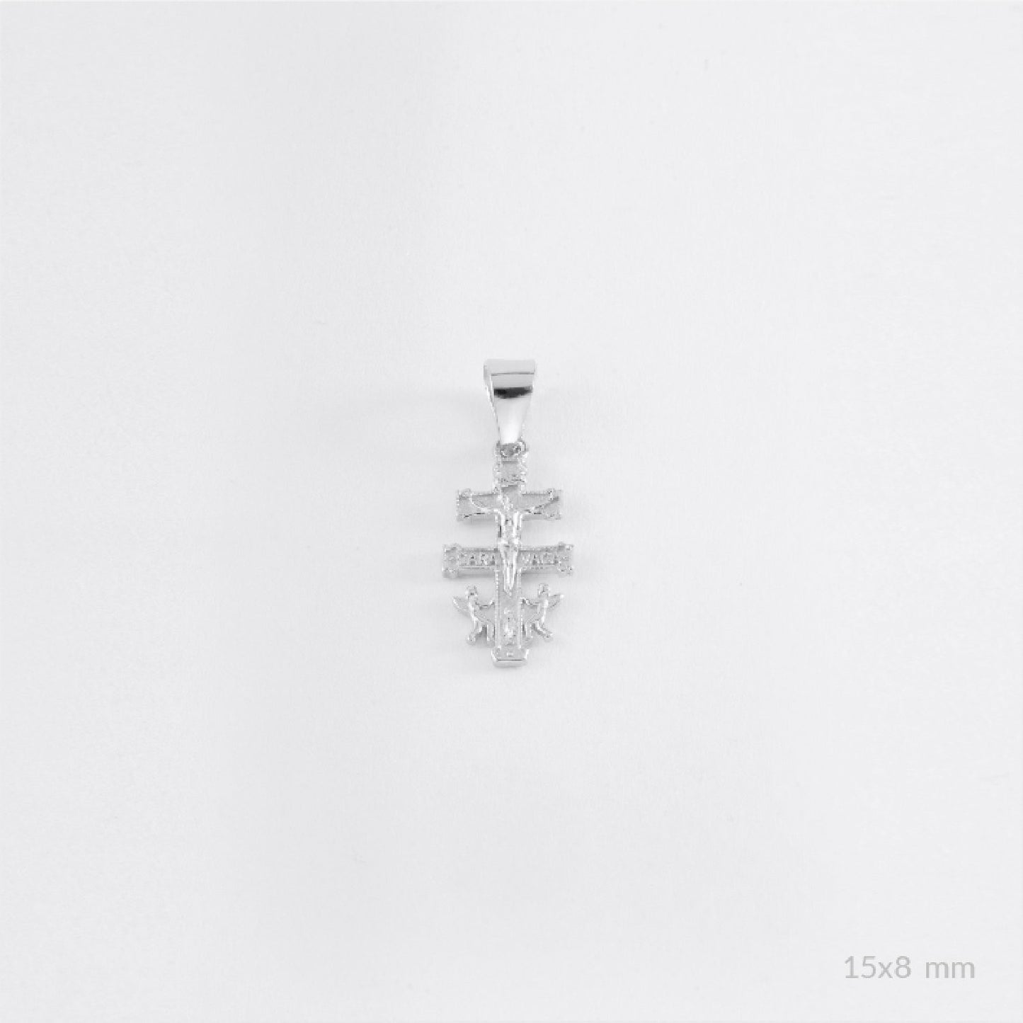 Colgante Cruz de Caravaca en Plata de Ley