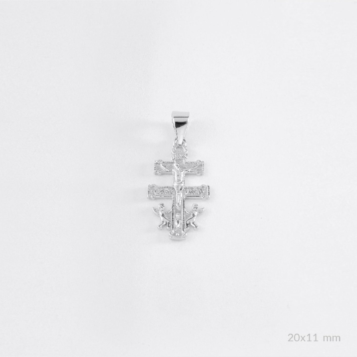 Colgante Cruz de Caravaca en Plata de Ley