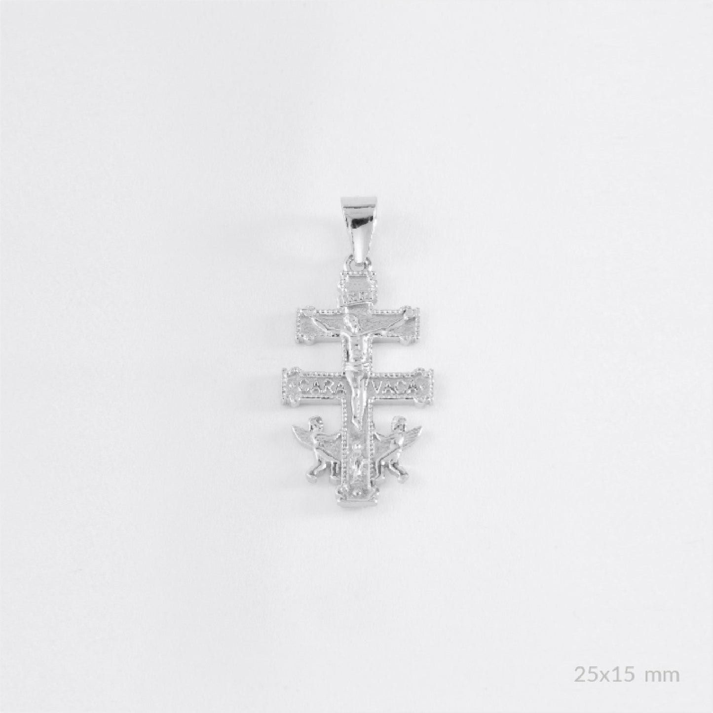 Colgante Cruz de Caravaca en Plata de Ley