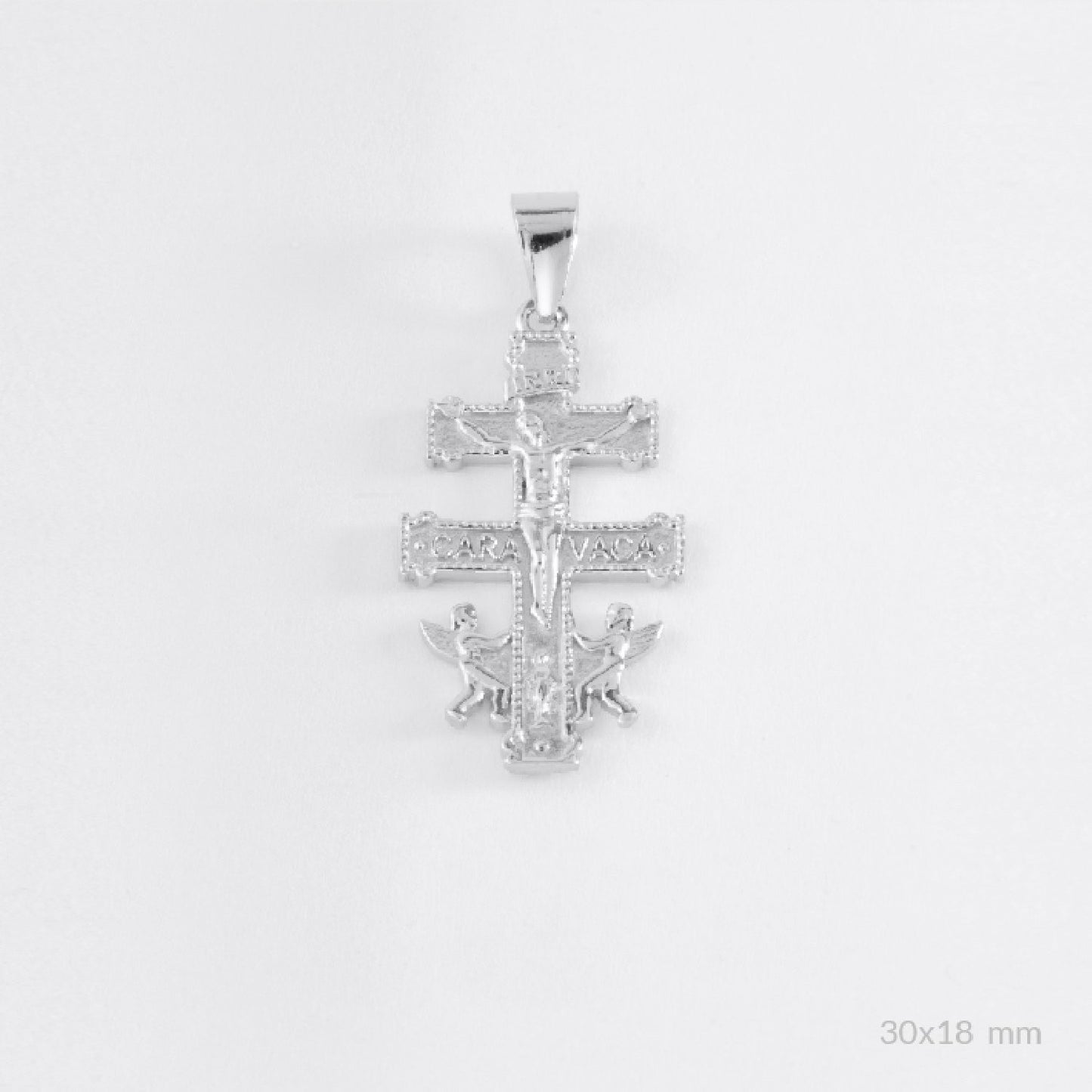 Colgante Cruz de Caravaca en Plata de Ley