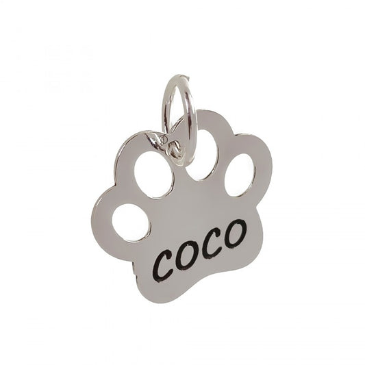 Colgante Huella Perro en Plata de Ley