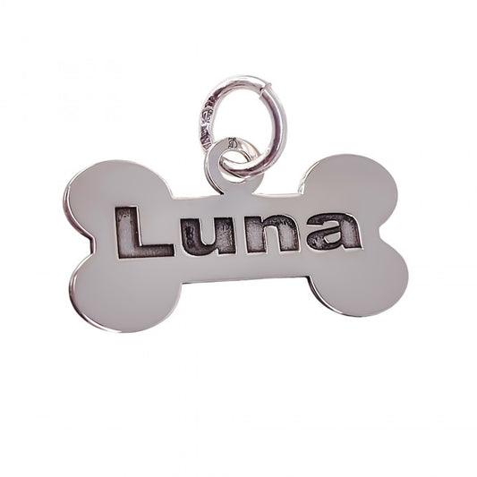 Colgante Hueso Personalizado en Plata de Ley