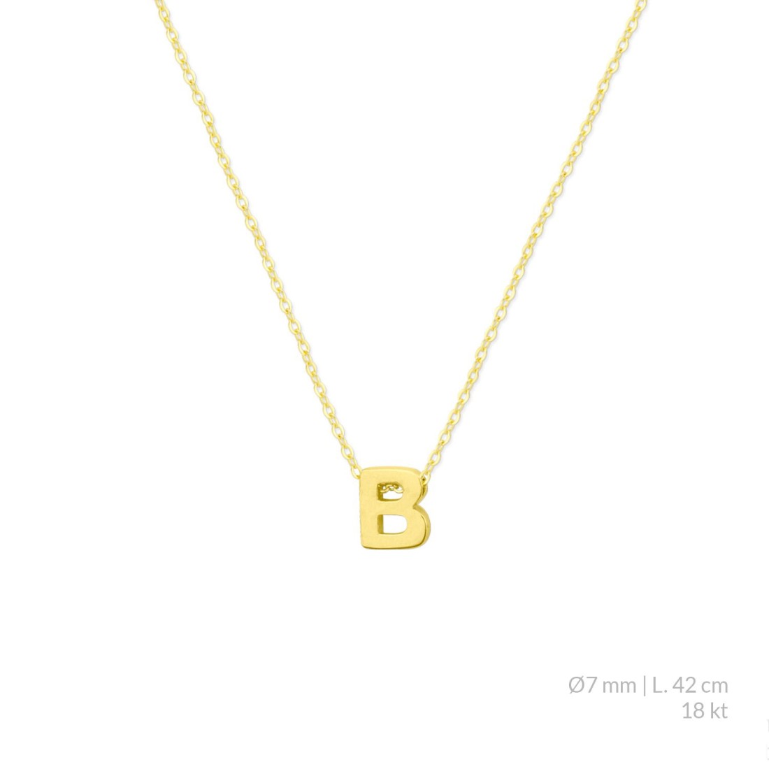 Gargantilla en Oro de 18 Ktes. Inicial