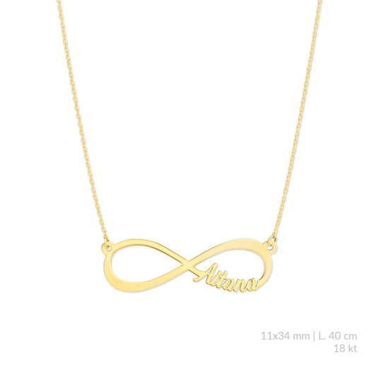 Gargantilla Infinito Personalizada 18 Ktes.