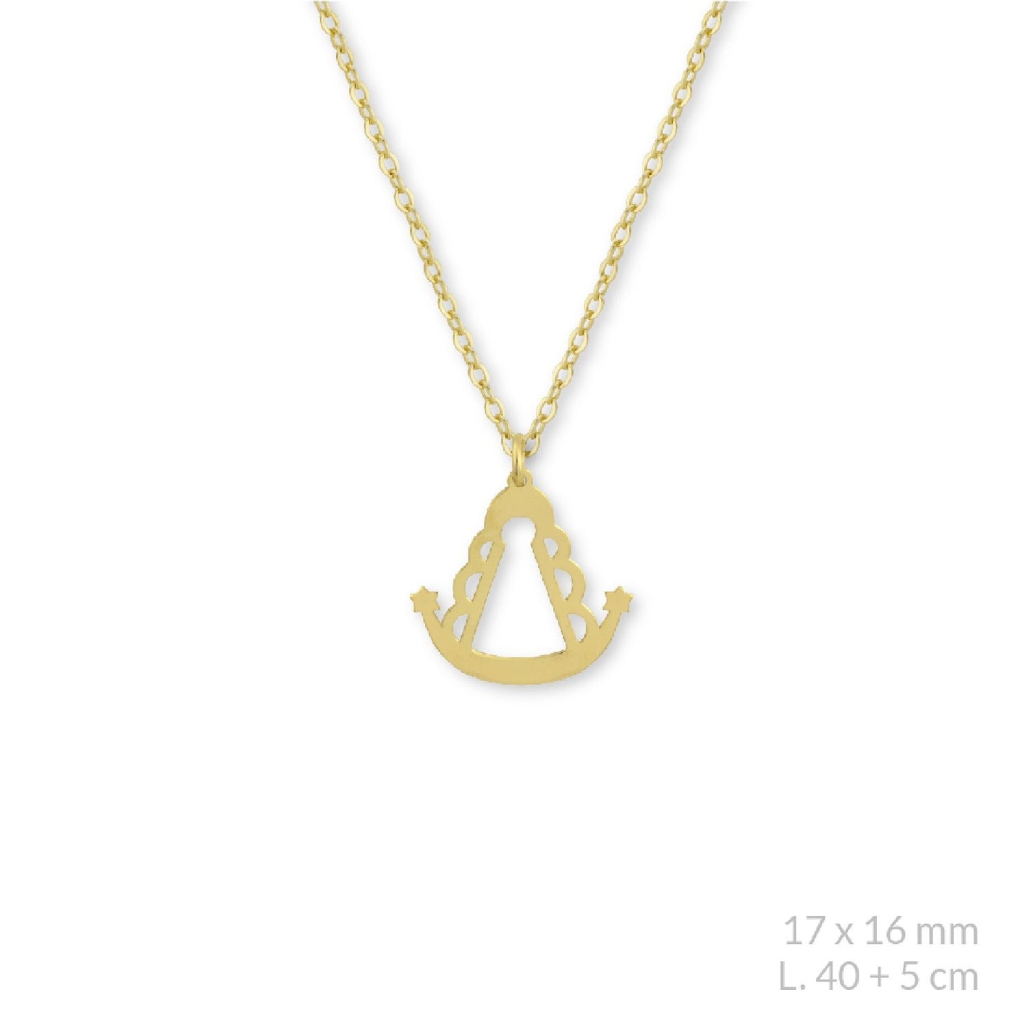 Gargantilla de Plata de Ley | Virgen del Rocío (Dos Tamaños)