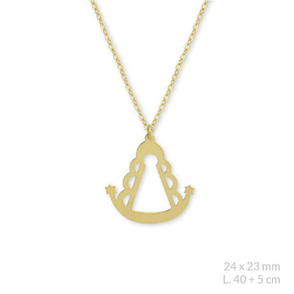 Gargantilla de Plata de Ley | Virgen del Rocío (Dos Tamaños)