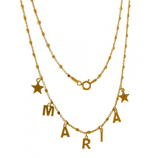 Gargantilla Personalizada Chapada Cadena Bolitas